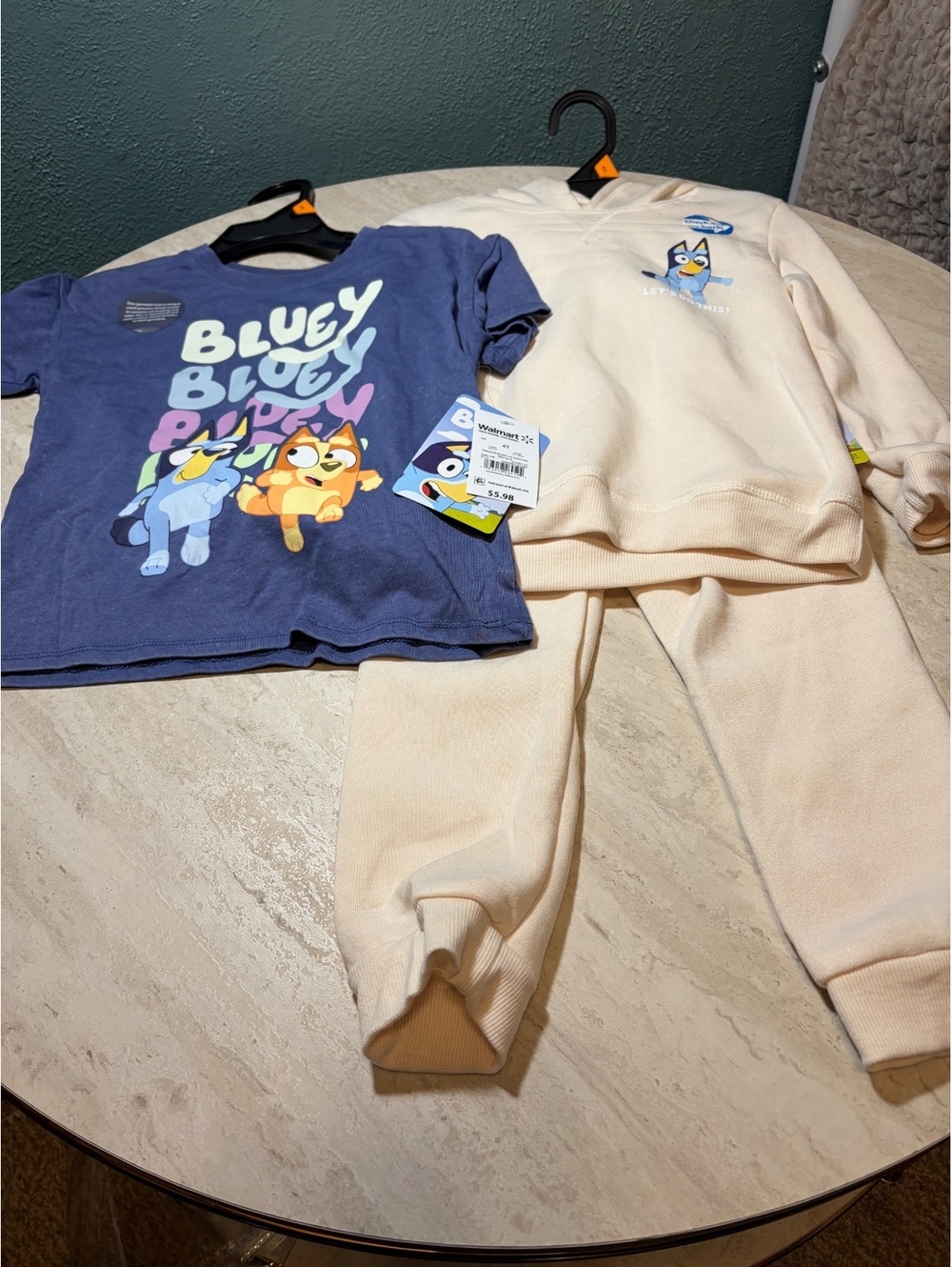 Size 4T Bluey Boys' Hoodie and T-Shirt Set